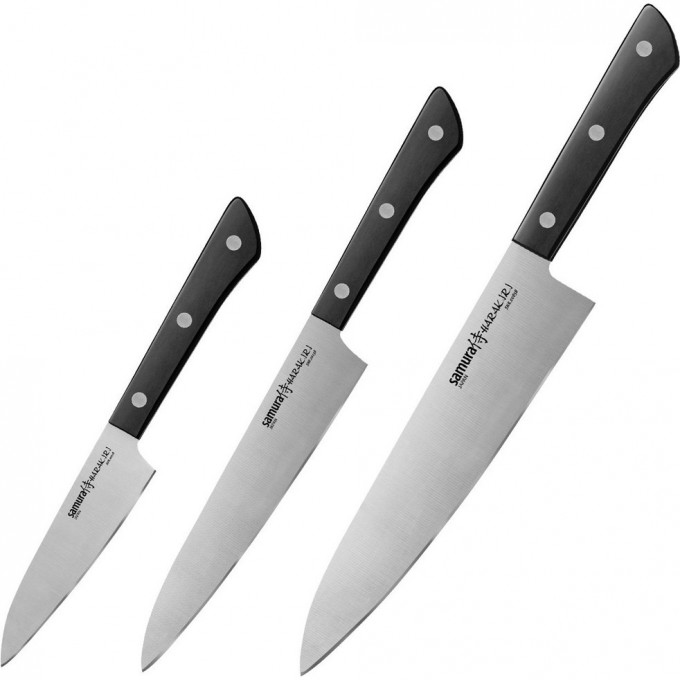 Набор из 3-х ножей SAMURA HARAKIRI SHR-0220B/K