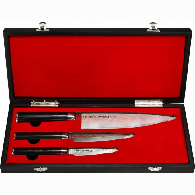 Набор из 3-х ножей в подарочной коробке SAMURA DAMASCUS SD-0220 SD-0220/K