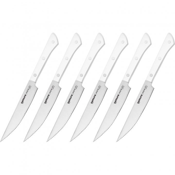Набор из 6-ти стейковых ножей SAMURA HARAKIRI SHR-0260W SHR-0260W/A