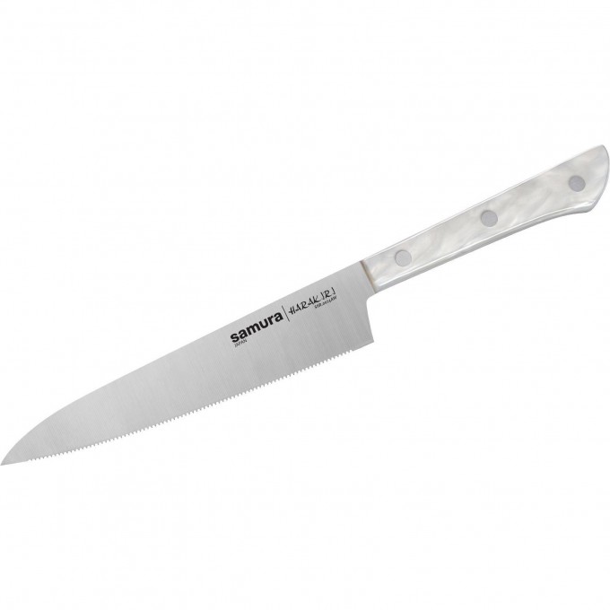Нож кухонный серрейтор SAMURA HARAKIRI SHR-0024AW/K