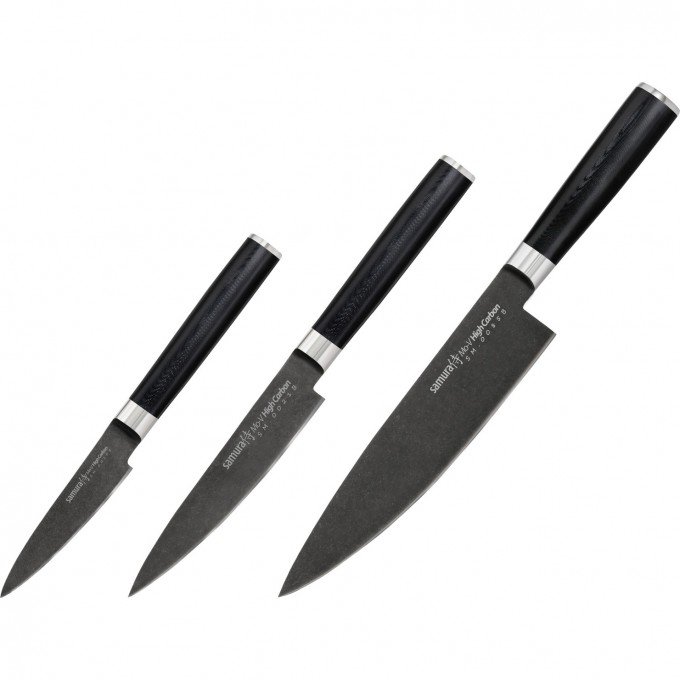 Набор из 3-х ножей SAMURA MO-V STONEWASH SM-0220B SM-0220B/K